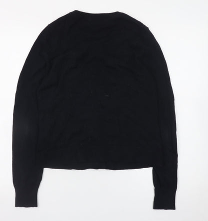 Womens UK Size 10 The White Company Black Cardigan Jumper
