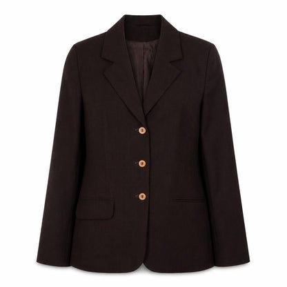 NAF NAF Women’s Brown Polyester Blazer Size 10 Classic Work Jacket