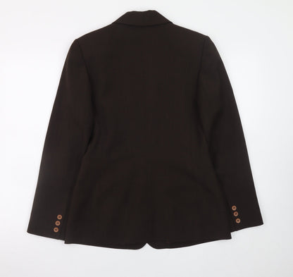 NAF NAF Women’s Brown Polyester Blazer Size 10 Classic Work Jacket