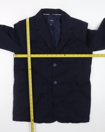 Gap Kids Boys Blue Cotton Blend Blazer Jacket 13 Years XL Casual Classic