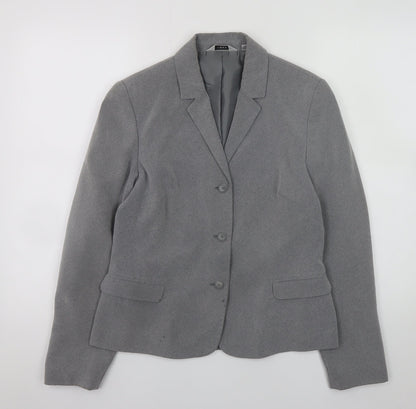 Next Women’s Grey Blazer Jacket UK 10 Classic Workwear Style