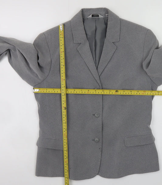 Next Women’s Grey Blazer Jacket UK 10 Classic Workwear Style