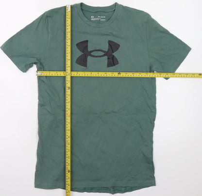 Under Armour Men's Green HeatGear Loose Fit Short Sleeve T-Shirt YXL