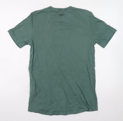 Under Armour Men's Green HeatGear Loose Fit Short Sleeve T-Shirt YXL