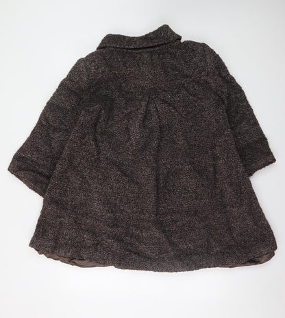 Kaliko Women’s Brown Wool Blend Mid-Length Coat Size 16