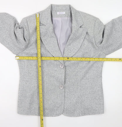 Damart Women Grey Blazer Jacket Size 16 Classic Workwear Style