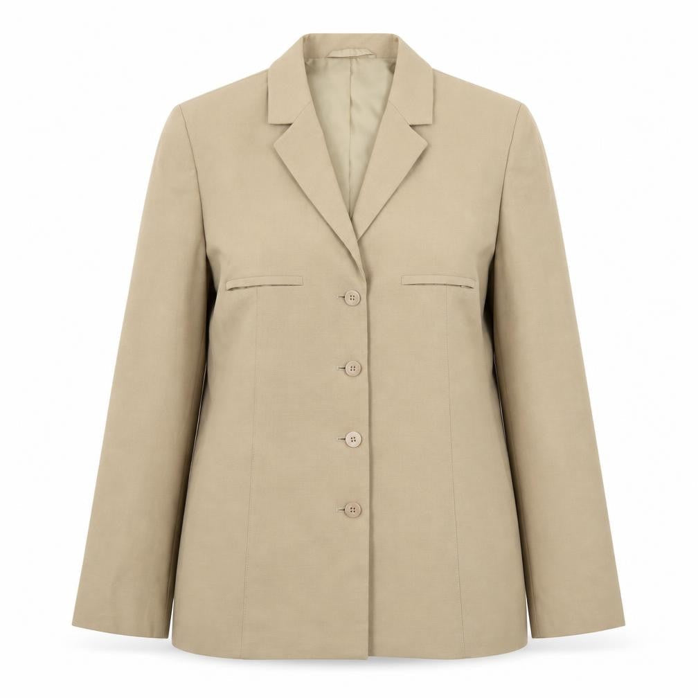 Next Women’s Beige Wool Blazer Size 12 Classic Formal Jacket