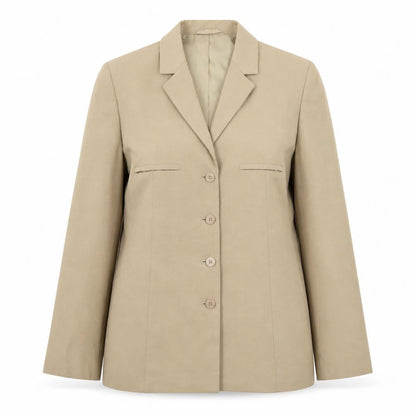 Next Women’s Beige Wool Blazer Size 12 Classic Formal Jacket