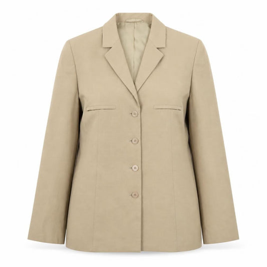 Next Women’s Beige Wool Blazer Size 12 Classic Formal Jacket