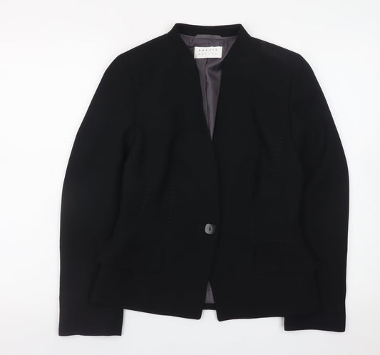 Precis Petite Women's Black Size 8 Blazer Single-Breasted Jacket