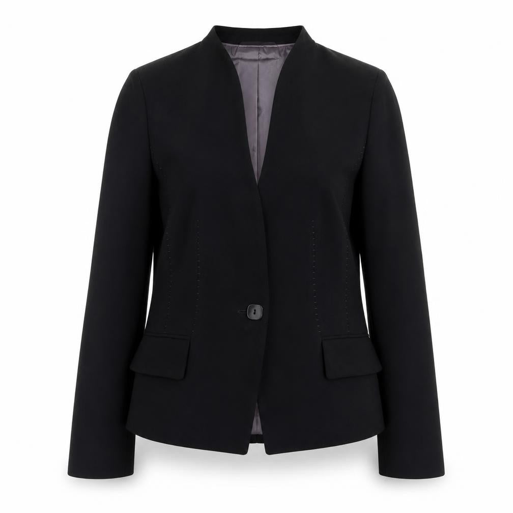 Precis Petite Women's Black Size 8 Blazer Single-Breasted Jacket