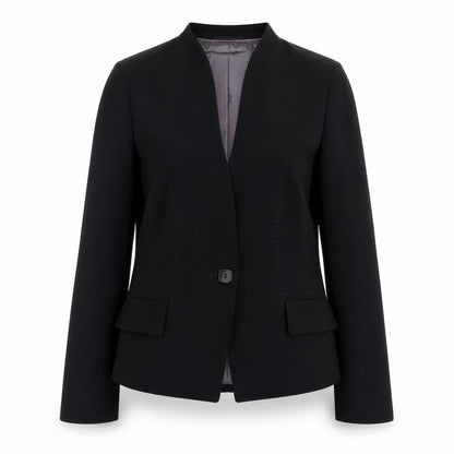 Precis Petite Women's Black Size 8 Blazer Single-Breasted Jacket