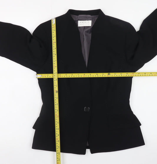Precis Petite Women's Black Size 8 Blazer Single-Breasted Jacket