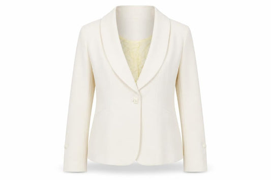 Wallis Women Ivory Blazer Size 16 Lined Polyester Business Jacket
