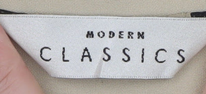 Modern Classics Women Beige Long Blazer Jacket UK 12 Polyester Lined