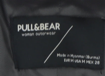 Womens UK Size 12 Pull & Bear Grey Overcoat