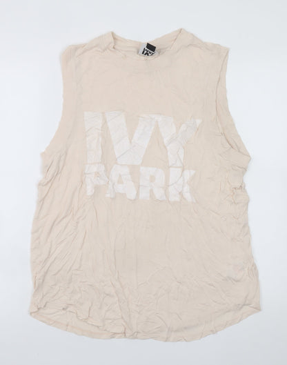 Womens UK Size M IVY PARK Beige Basic Tank