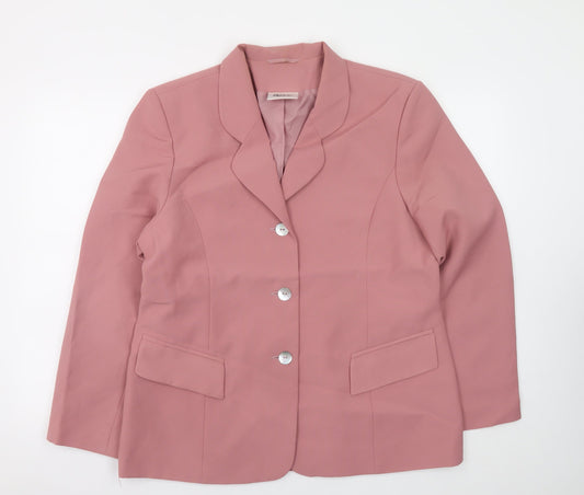 Womens UK Size 18 Style Report Regular Pink Blazer