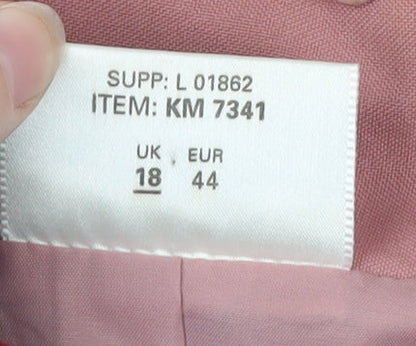 Womens UK Size 18 Style Report Regular Pink Blazer