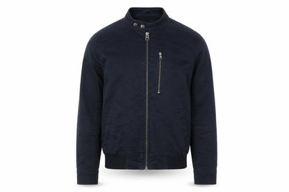Mens UK Size S Villain Blue Biker Coat