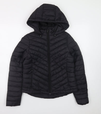 Womens UK Size S Primark Black Puffer Jacket