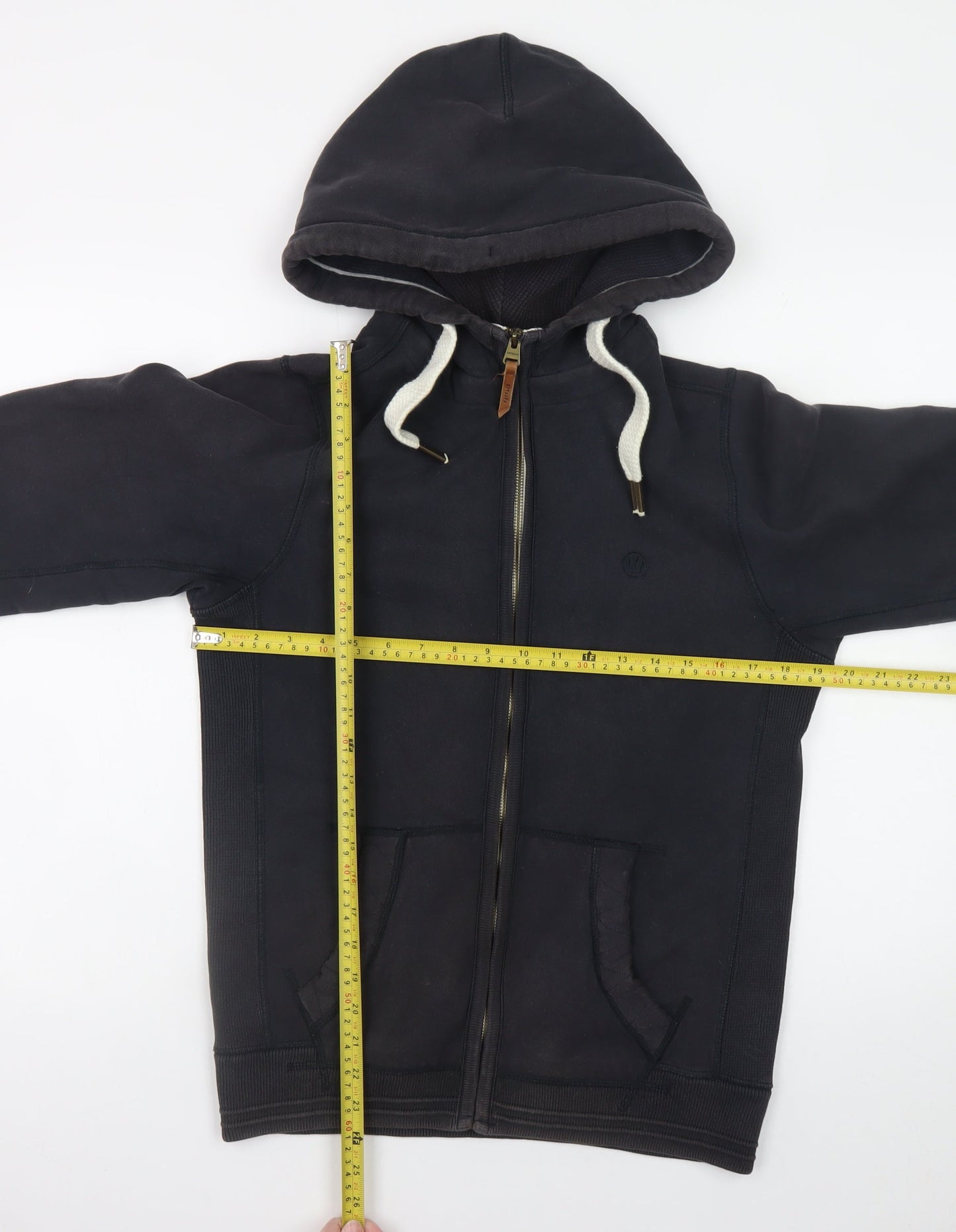 Mens UK Size XS Fat Face Black Full Zip Hoodie