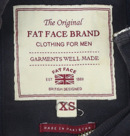 Mens UK Size XS Fat Face Black Full Zip Hoodie