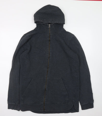 Mens UK Size L RVLT Revolution Black Full Zip Hoodie