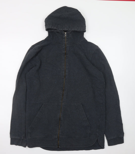 Mens UK Size L RVLT Revolution Black Full Zip Hoodie