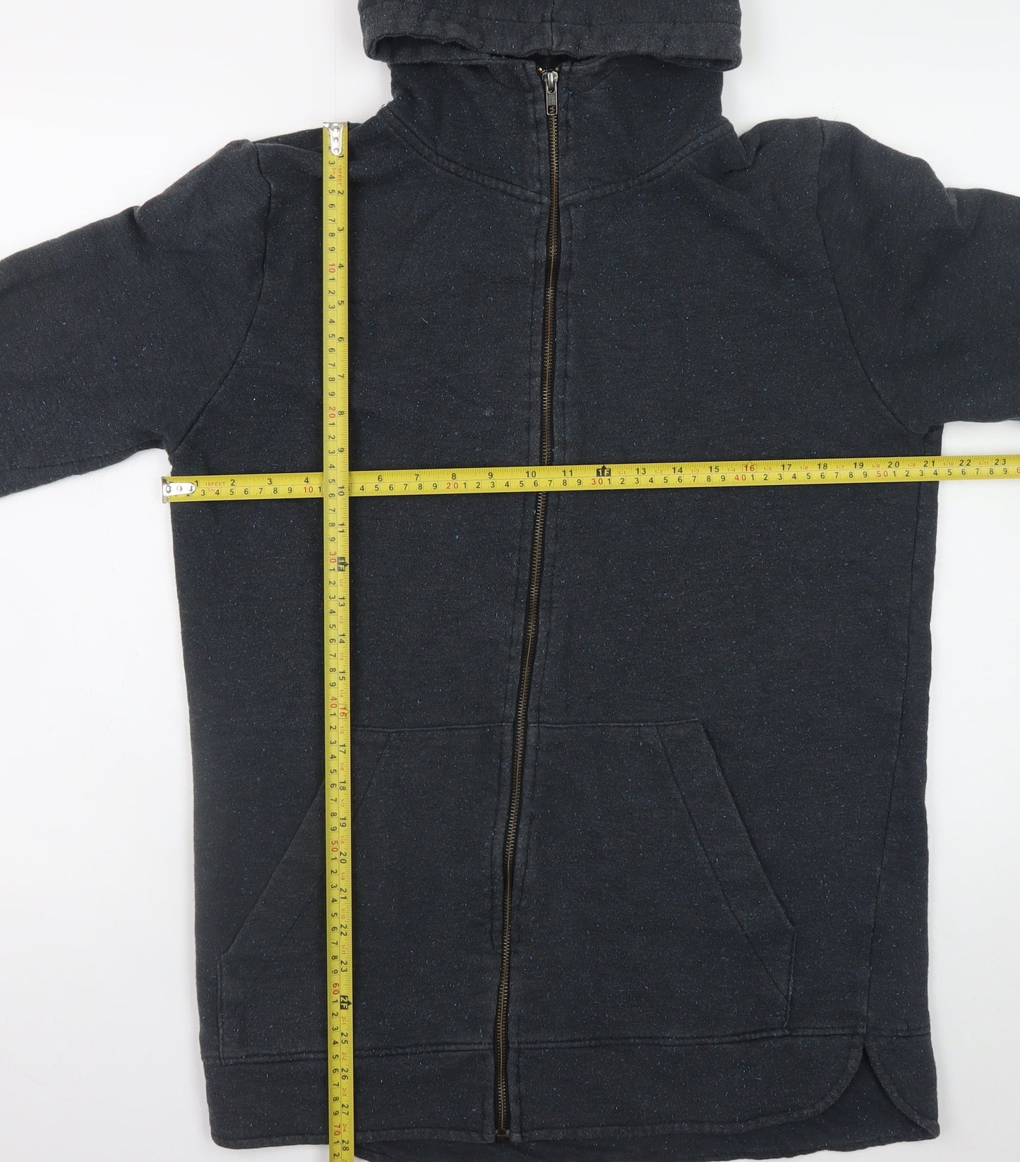 Mens UK Size L RVLT Revolution Black Full Zip Hoodie
