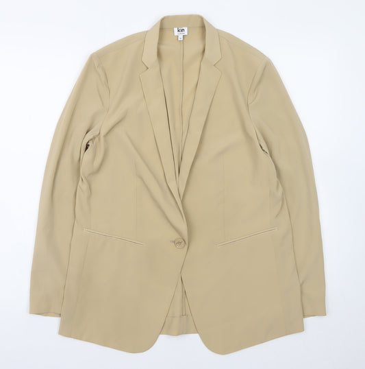 Womens UK Size 10 Kin by John Lewis Regular Beige Blazer