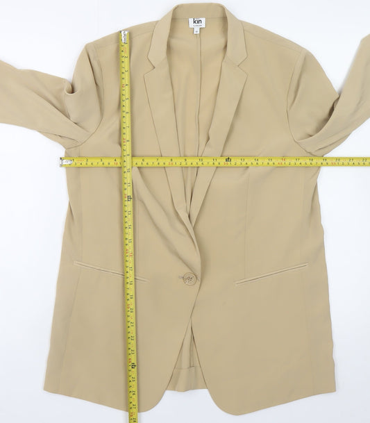 Womens UK Size 10 Kin by John Lewis Regular Beige Blazer