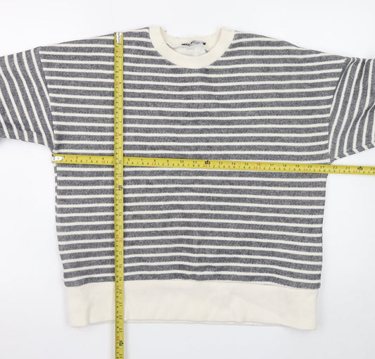 Womens UK Size M Zara Grey Pullover Sweatshirt