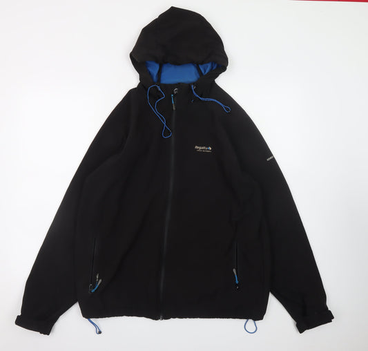 Regatta Men's Black XL Softshell Jacket Hooded Windproof Outdoor
