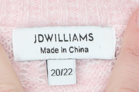 Womens UK Size 20/22 JD Williams Pink Pullover Jumper