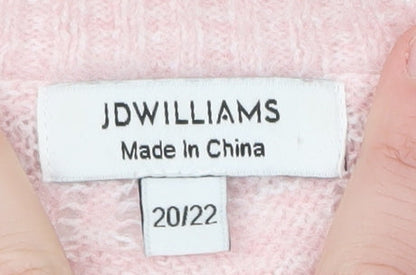Womens UK Size 20/22 JD Williams Pink Pullover Jumper