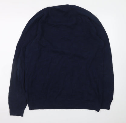 Fat Face Mens Blue Medium Crew Neck Pullover Jumper