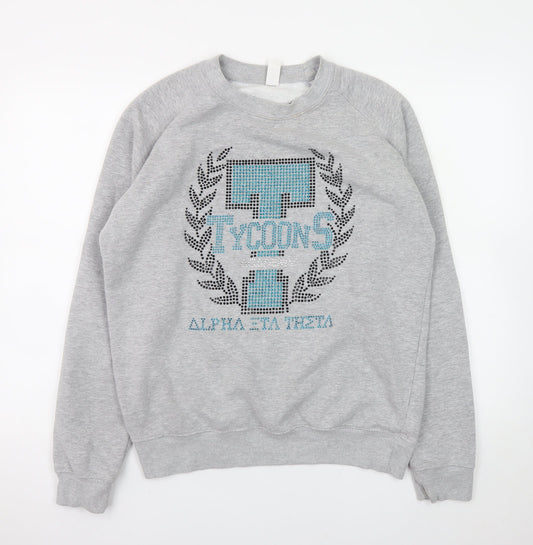 Womens UK Size M JustHoods Grey Pullover Sweatshirt