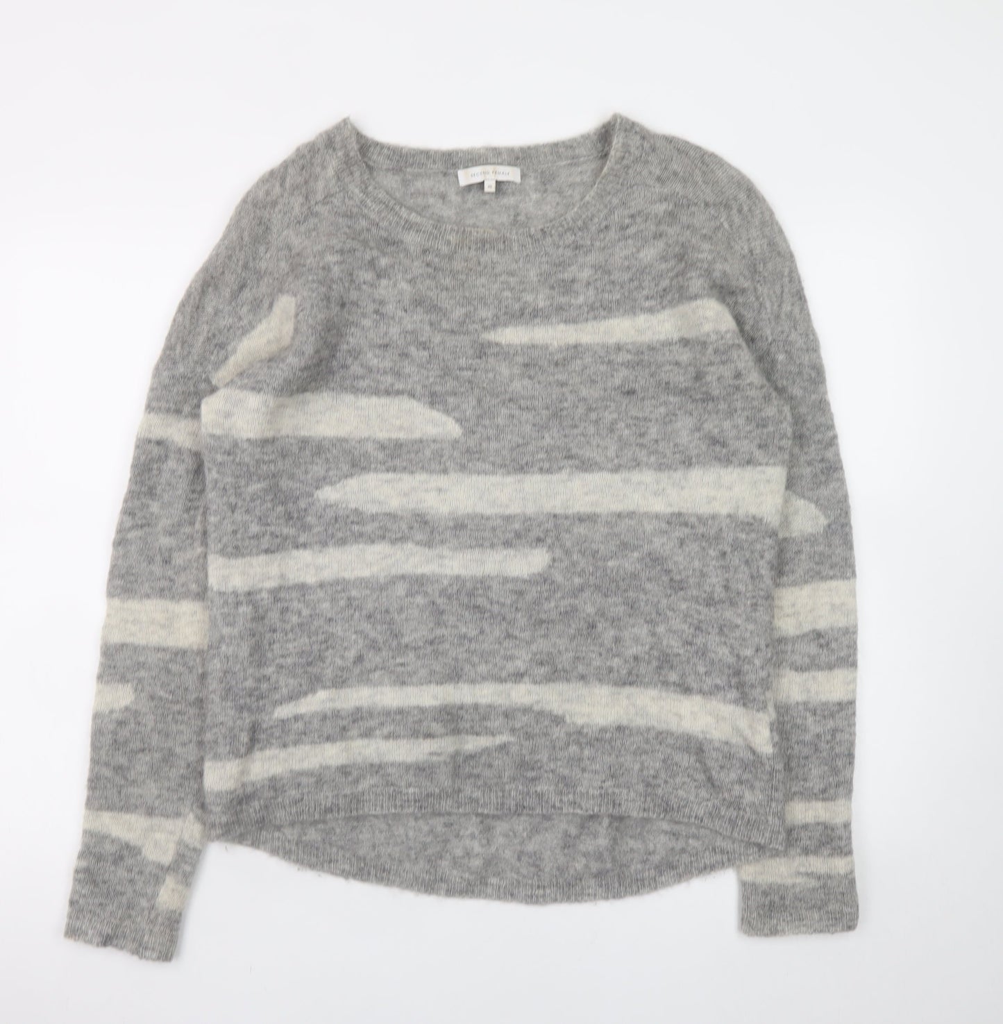 Womens UK Size XS Second Female Grey Pullover Jumper