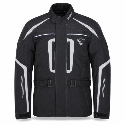 Cycle Spirit Men's Black Motorcycle Jacket M Water Resistant Lined