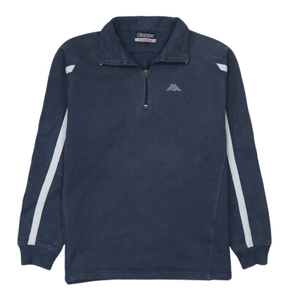 Mens UK Size XL Kappa Blue 1/2 Zip Sweatshirt
