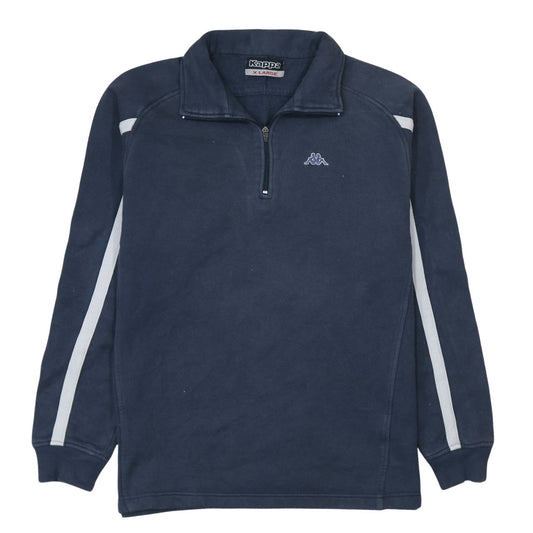 Mens UK Size XL Kappa Blue 1/2 Zip Sweatshirt