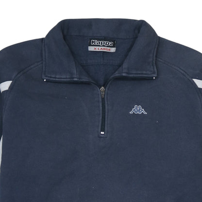 Mens UK Size XL Kappa Blue 1/2 Zip Sweatshirt