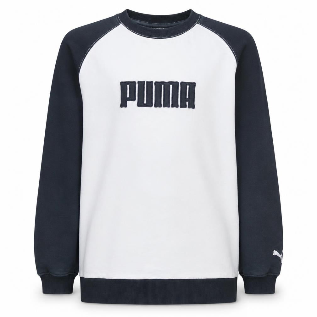 Puma Boys Black & White Pullover Sweatshirt Size 14 Years Crew Neck