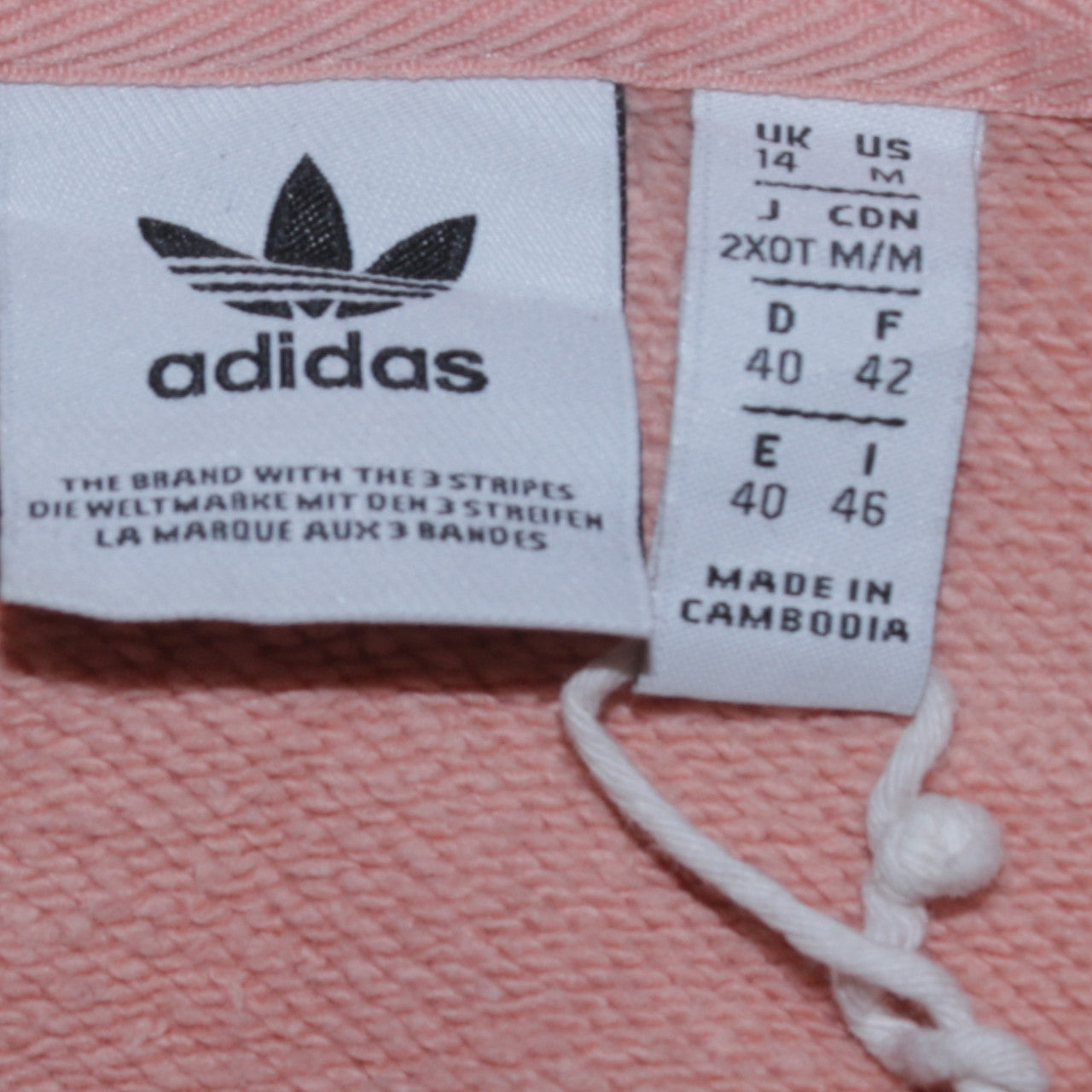 Womens UK Size 14 adidas Orange Pullover Hoodie