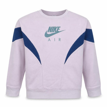 Nike Girls Pink Colourblock Crew Neck Pullover Sweatshirt Size 146
