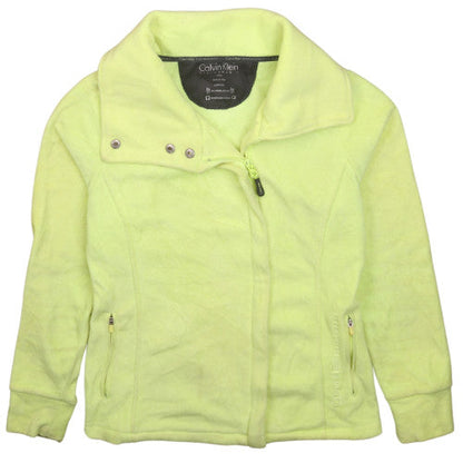 Calvin Klein Women's Yellow Fleece Performance Jacket Size S