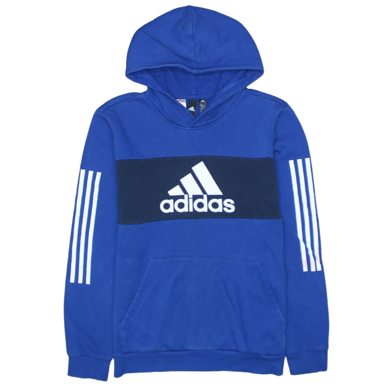Boys UK Size 15-16 Years adidas Blue Pullover Hoodie