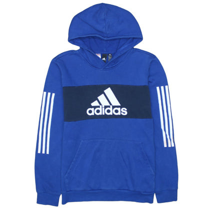 Boys UK Size 15-16 Years adidas Blue Pullover Hoodie
