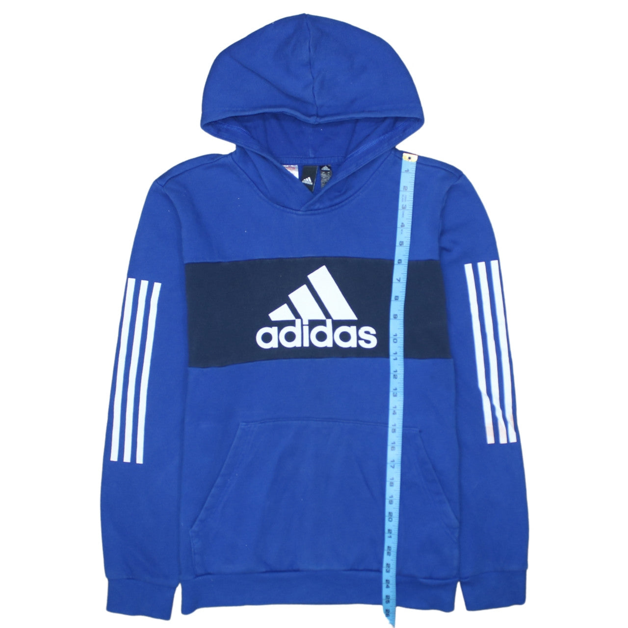 Boys UK Size 15-16 Years adidas Blue Pullover Hoodie